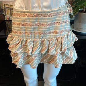 American Eagle Mini-Skirt Light Blue Floral Sz 6